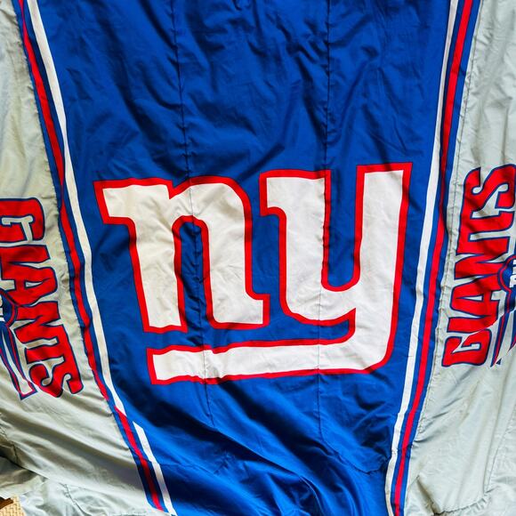 NFL New York Giants Football Full Size Comforter Big Blue G Men Jints 84" by 70" - Picture 2 of 3